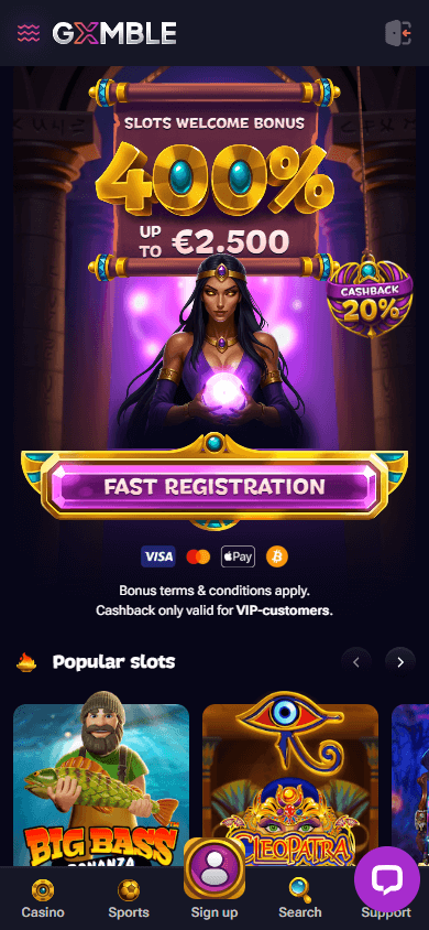 Gxmble Casino Screenshot für Mobilgeräte